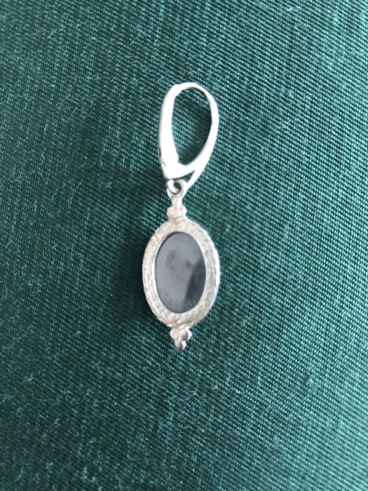 Серебряный комплект: серьги, Цепочка, перстень, кулон