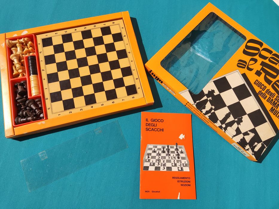 Jogo Xadrez e Damas "INGA Giocattoli" made in Italy - vintage