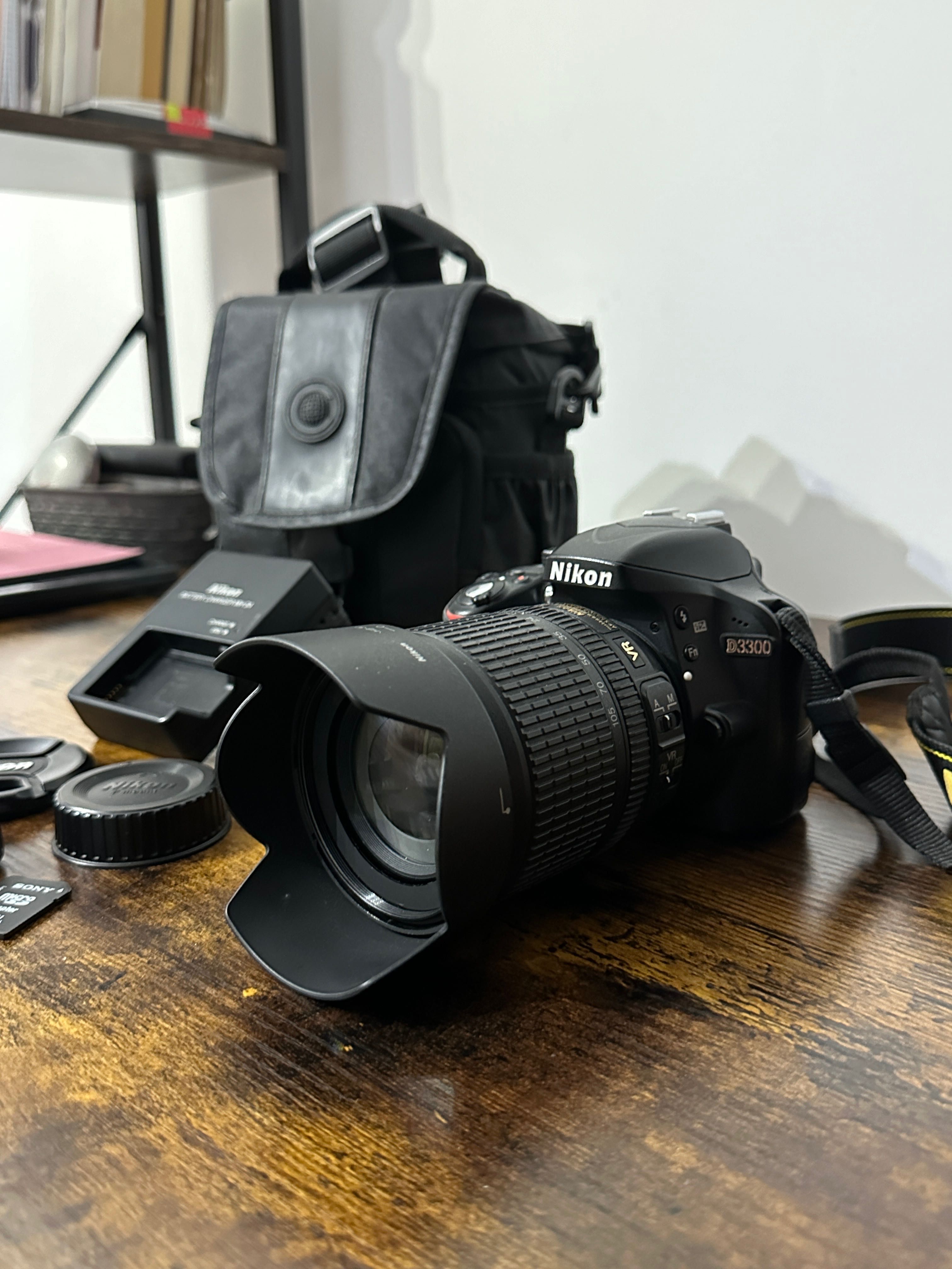 JAK NOWY! Nikon d3300 z obiektywem(18-105 kit) i akcesoriami