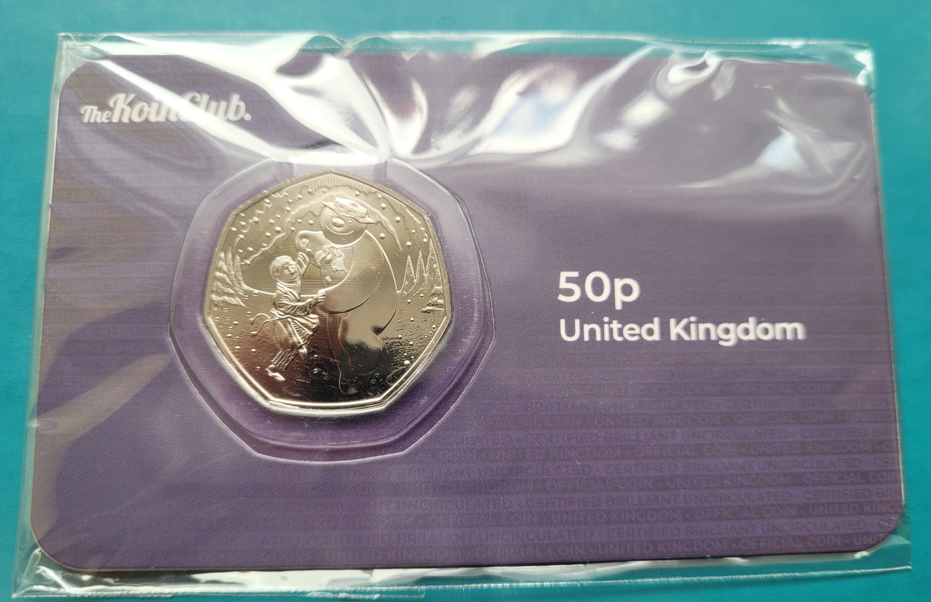 Moneta 50 pensów 2023 - Bałwanek - Karol III - Wielka Brytania (376A)