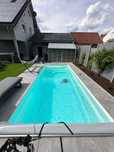 Basen poliestrowy ogrodowy Capri 7,10x3,10x1,55 m Zestaw