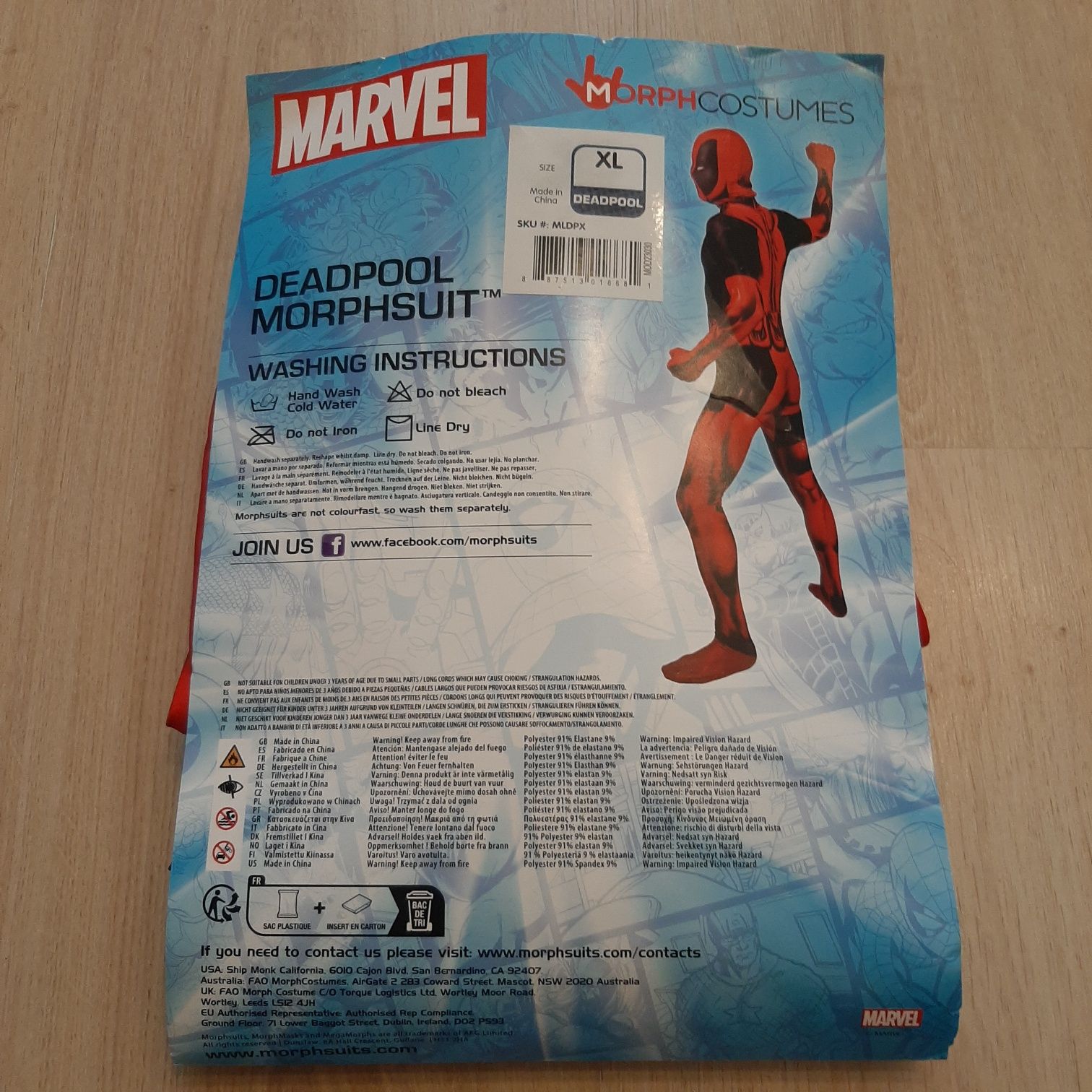 Kostium Deadpool rozmiar XL