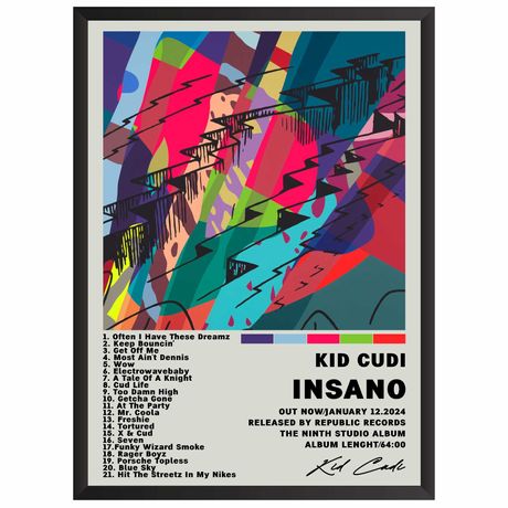 Kid Cudi Insano Plakat Obraz z albumem prezent