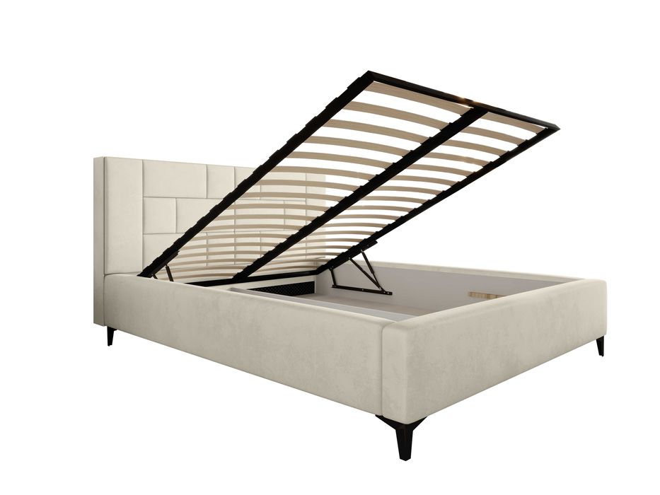 Łóżko tapicerowane 160X200 PRIMO z POJEMNIKIEM NA POŚCIEL + stelaż