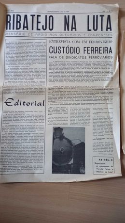 25 de Abril - Revolução-UDP-jornal Ribatejo na Luta n.ºs 1 e 2 - 1974