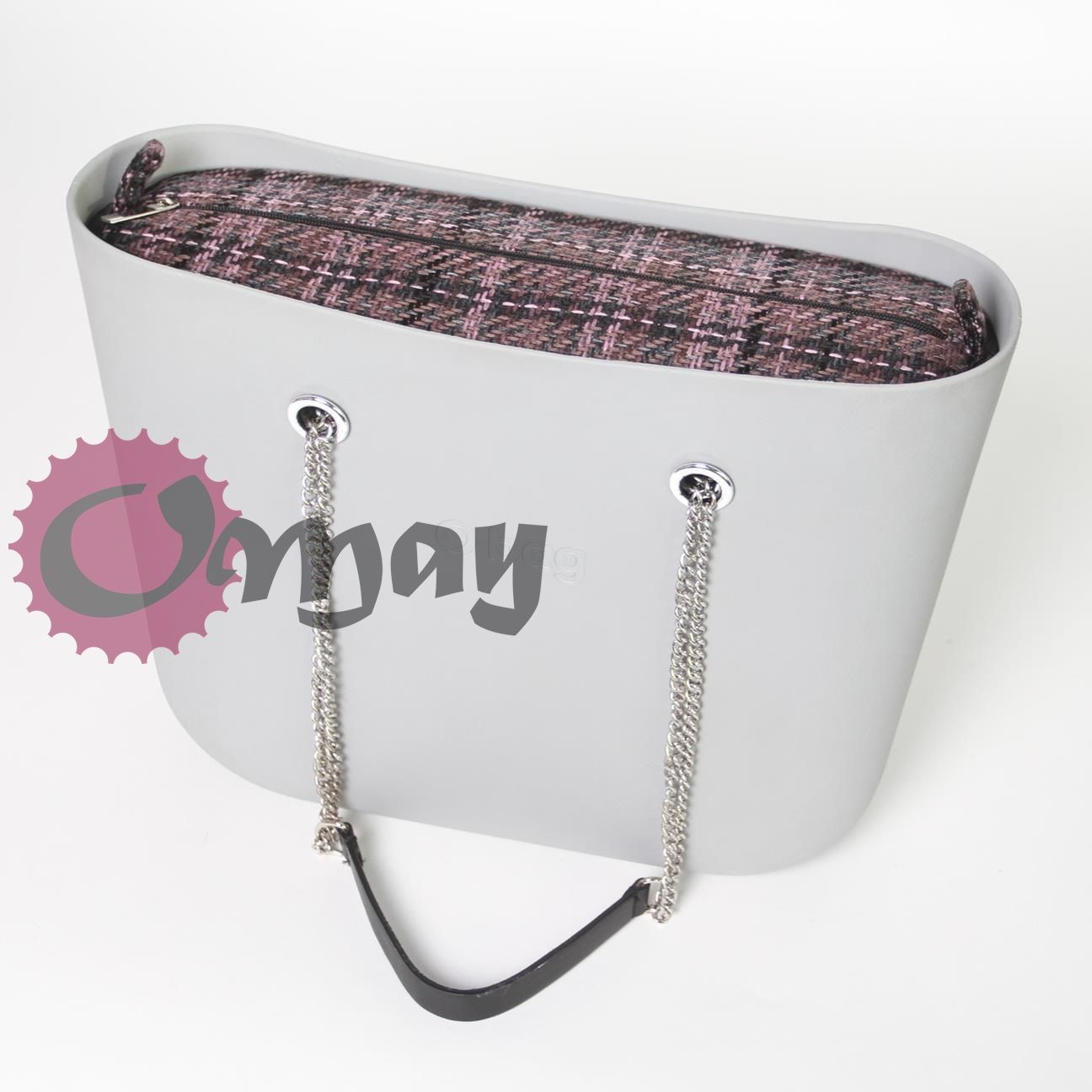 CZARNY organizer OBAG STANDARD plecionka fiolet 2 kieszenie wkład OMAY