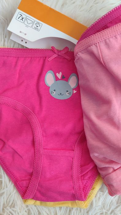 Nowe majteczki 110/116 dziewczęce 7pack