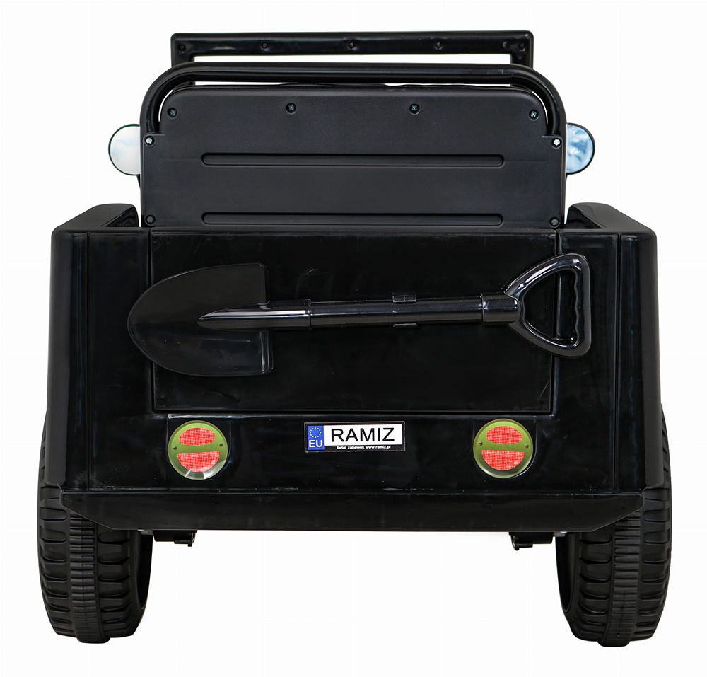 Wojskowe auto na akumulator JH103 Willys 4x4 Czarny