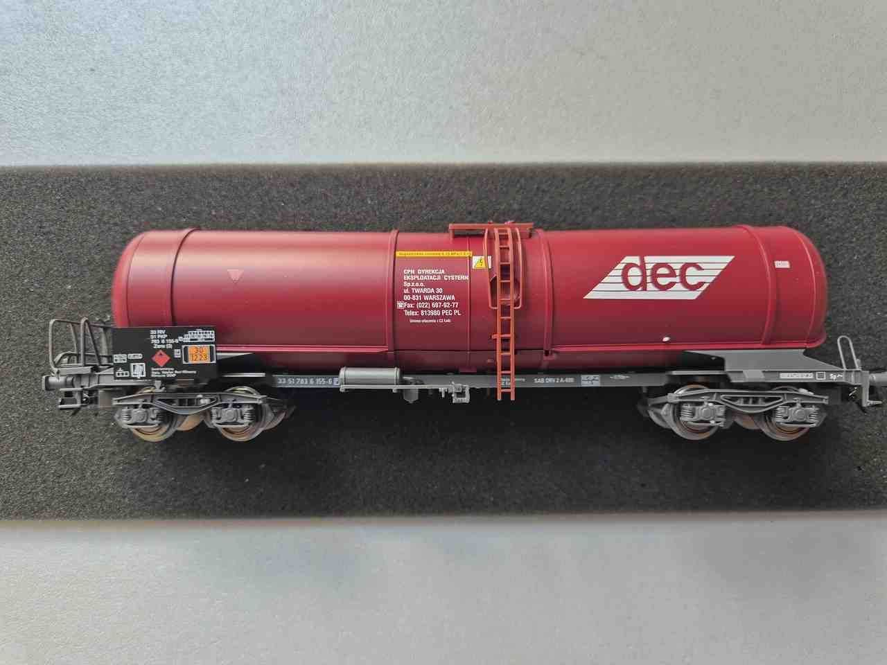 Nowy zestaw KEMO GECONVVM 74154 wagony cysterny DEC PKP H0