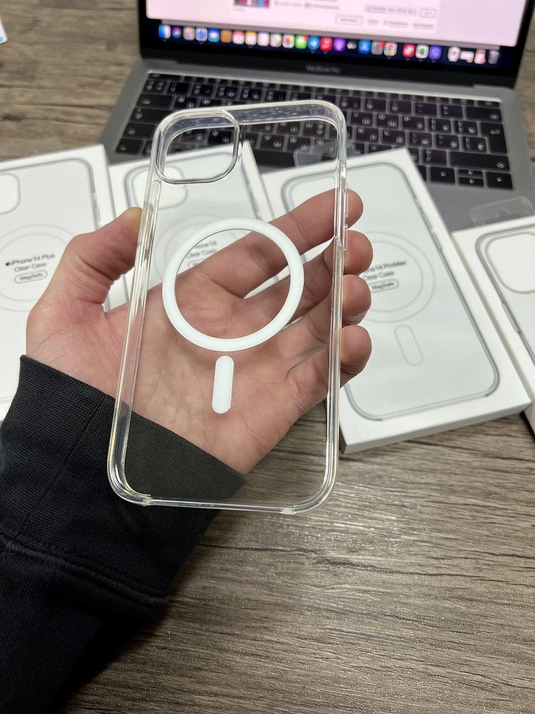 Чехол Clear Case MagSafe iPhone 14 Pro Max Plus Прозрачный