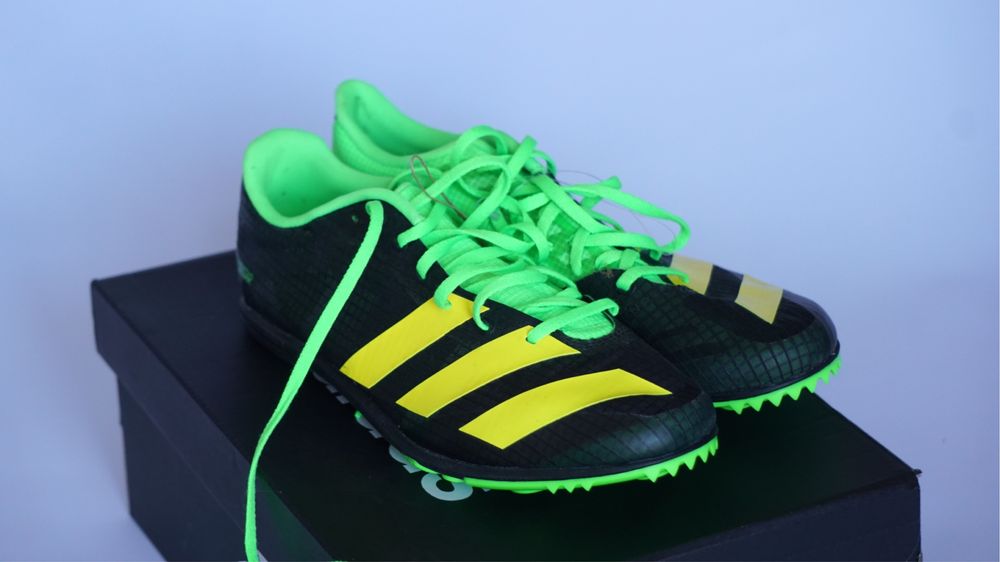 Buty kolce lekkoatletyczne adidas Distancestar M Czarno-Żółte EU 42