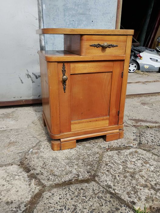 szafka vintage PRL do odnowienia Art Deco