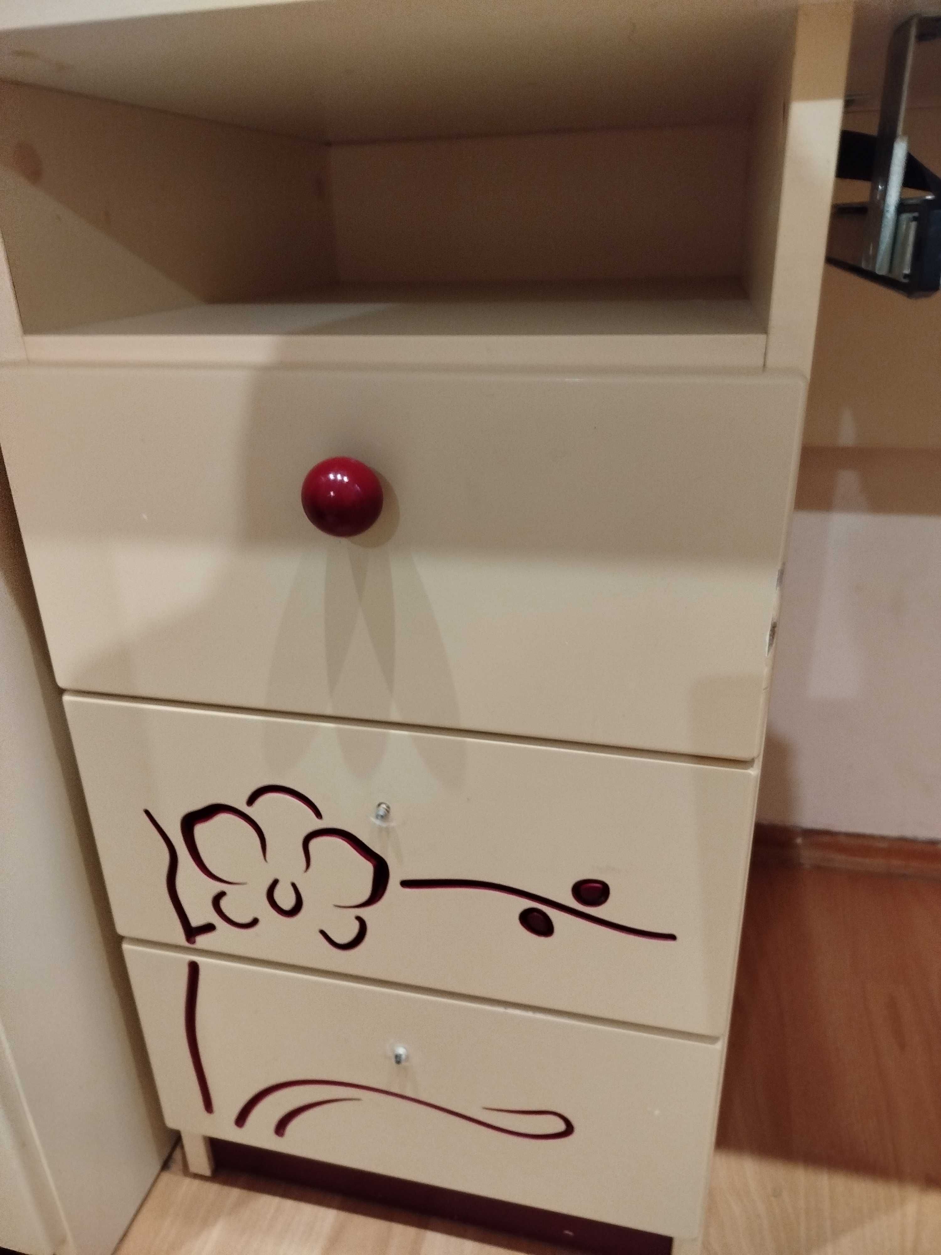 Meble Meblik orchidea bordowa 7 elementów