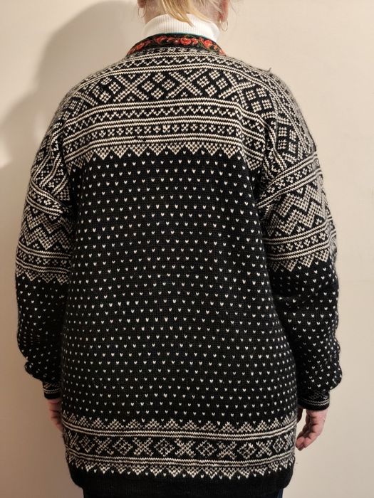 Kardigan męski sweter w stylu norweskim r. 54 - XXL