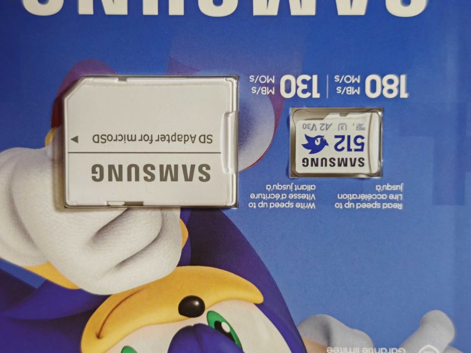 Samsung PRO Plus 512GB microSDXC + Adapter, Sonic The Hedgehog