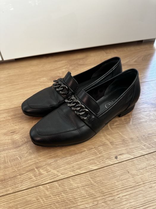 Mokasyny czarne Ryłko loafersy