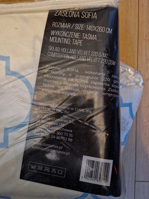 Zaslony 140x260 cm na tasmie
