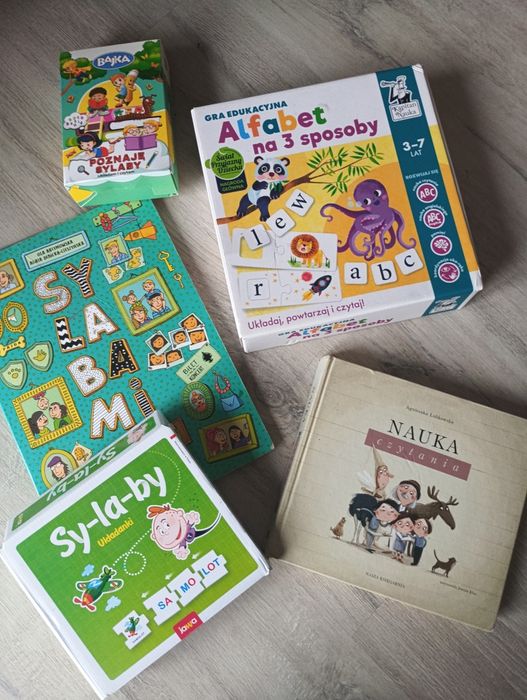 Zestaw do nauki liter czytania sylaby metoda krakowska