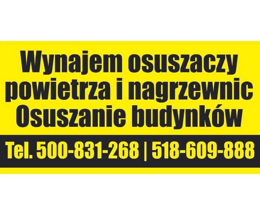 Wynajem osuszaczy powietrza i nagrzewnic. Osuszanie budynków