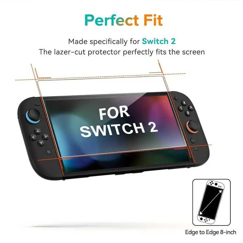 Protetor de vidro temperado para Nintendo Switch 2