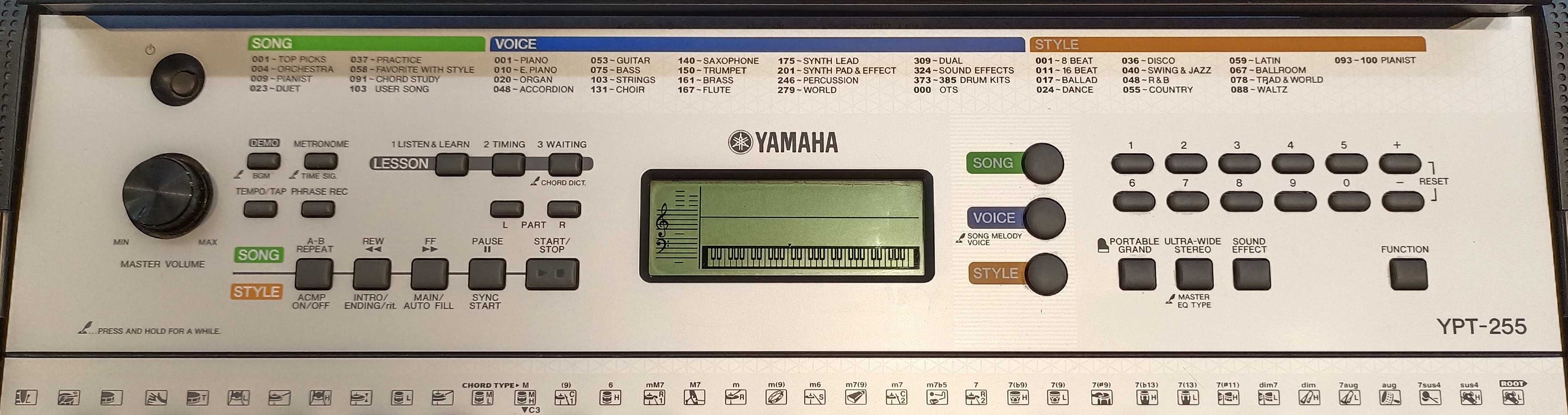 Keyboard YAMAHA YPT-255/stan bdb/ zasilacz/ Warto!