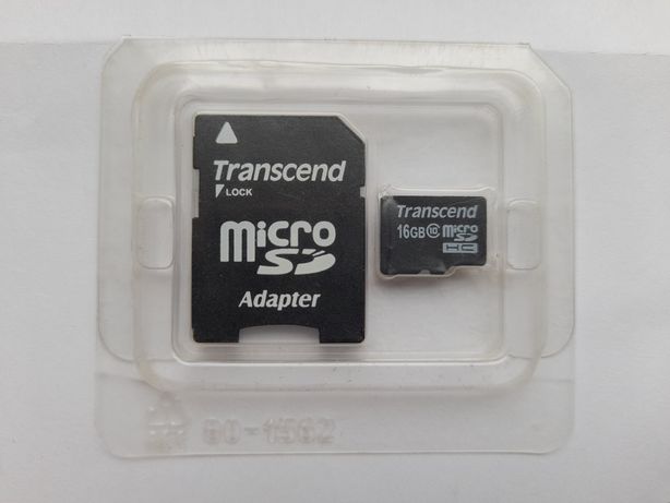 Продам microSD HC Transcend 16Gb.