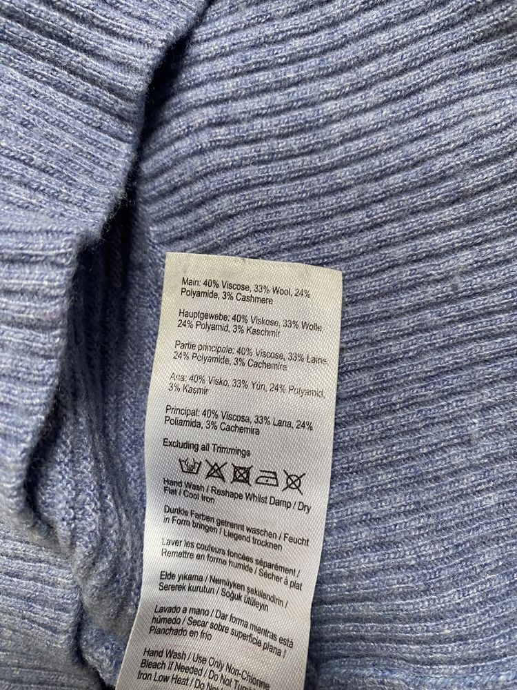 Klasyczny sweter w paski wełna kaszmir Joules S/M