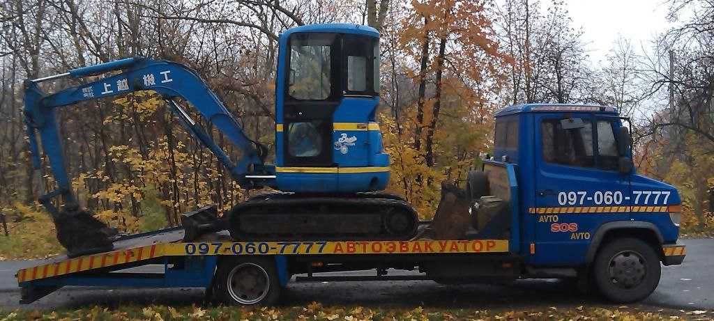 Услуги эвакуатора до 5 тонн, мини-погрузчика, экскаватора, гидромолота