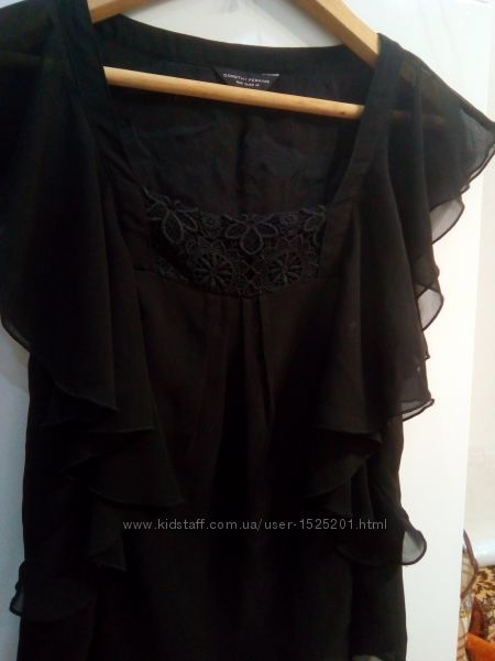 Брендовая шифоновая блуза с принтом