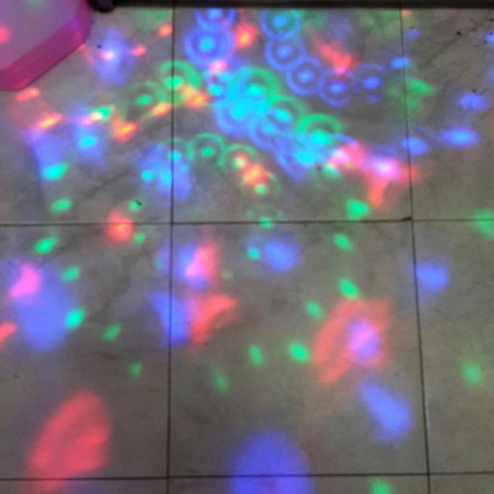 Lâmpada led rotativa cores