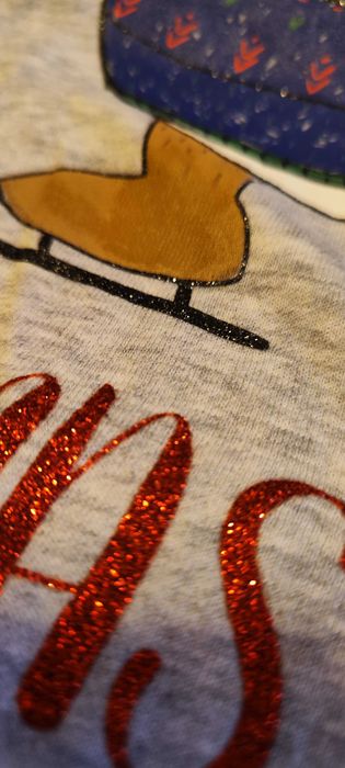 C&A Clockhouse bluza święta świąteczna brokat miś christmas  L/40