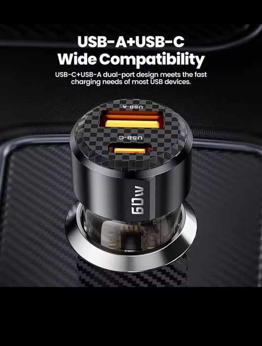 Ładowarka samochodowa 2x30W