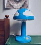 Lampka IKEA Skojig niebieska chmurki vintage lamp