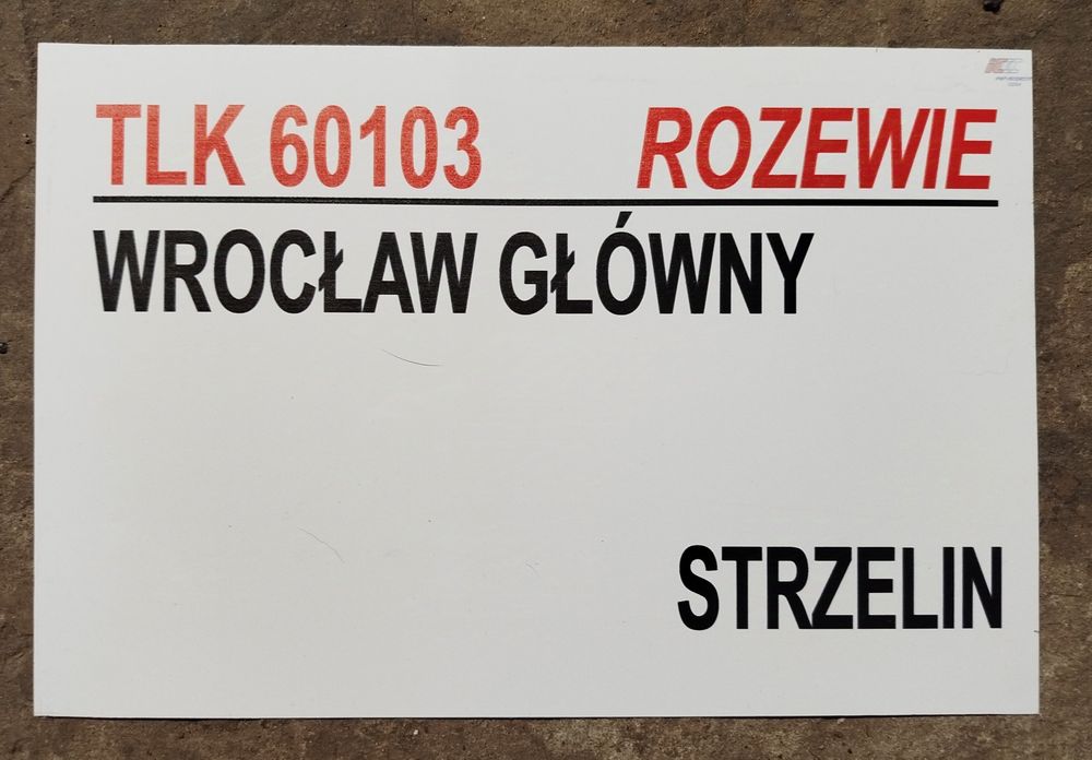 Tablica kierunkowa TLK ROZEWIE