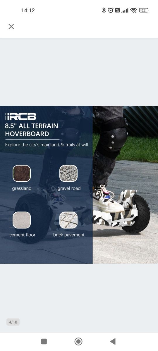 Hoverboard elektryczny 8,5" + LED