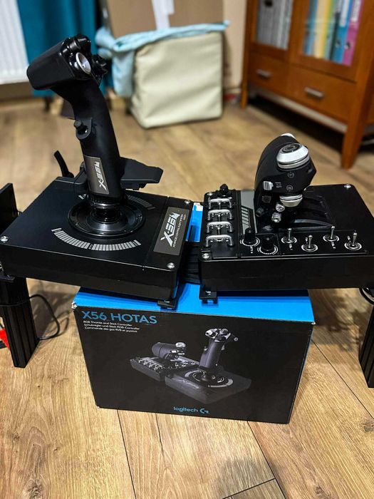 Logitech X56 HOTAS – joystick + przepustnica z mocowaniem
