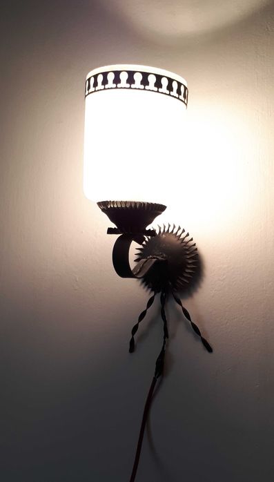 kinkiet metaloplastyka lata 60 vintage