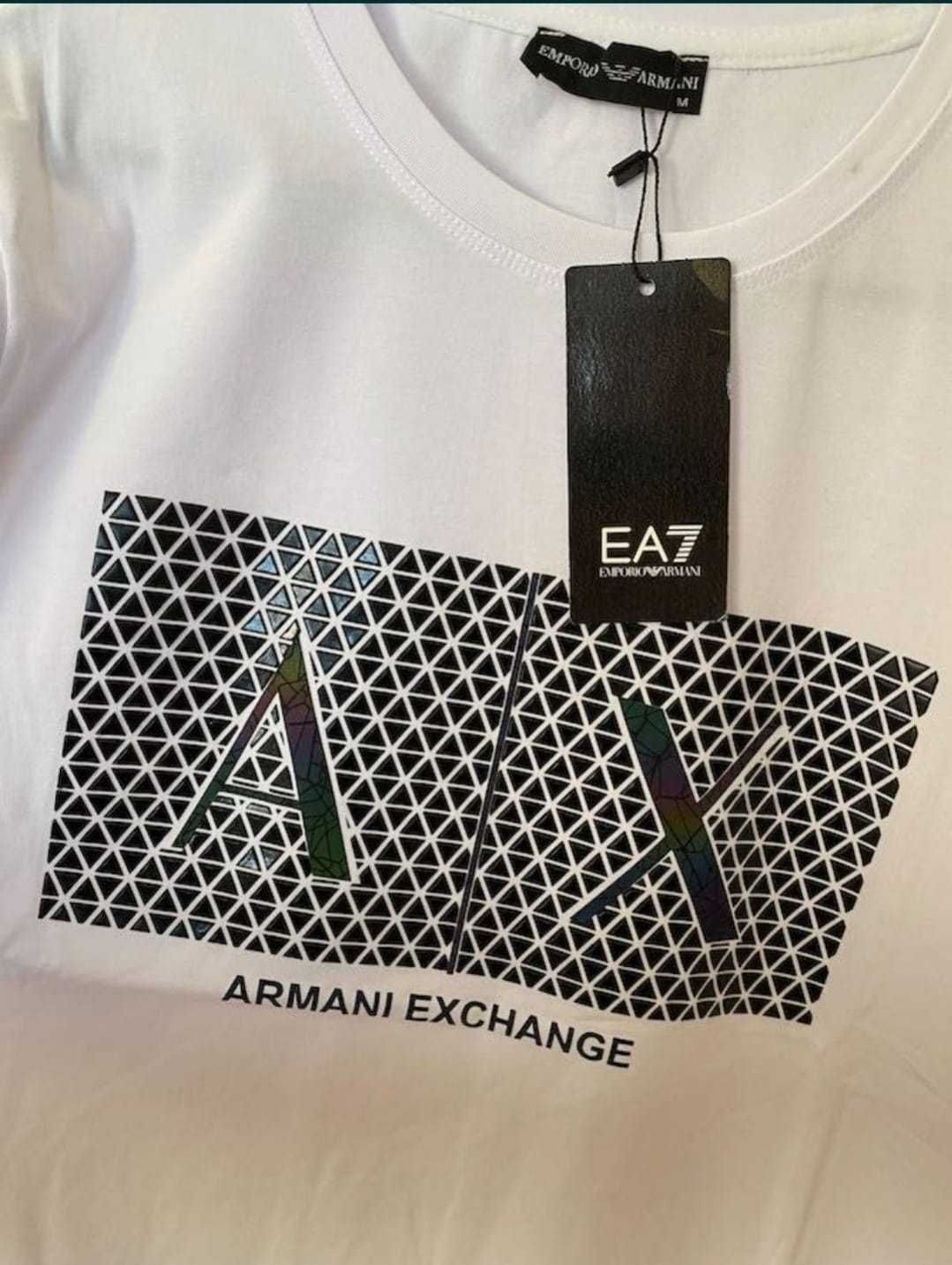 Koszulka męska t-shirt armani duży znaczek koszulki hit