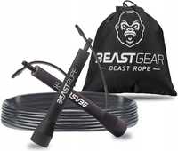 Skakanka z tworzywa sztucznego Beast Gear 280 cm czarny