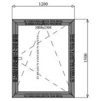 Okno aluminiowe na profilu Yawal 1200 x 1500 mm