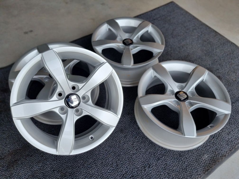 Seat 15" Nowe Felgi aluminiowe 5x100 Leon Ibiza Cordoba Toledo