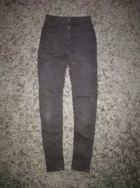 bershka denim collection czarny przecierany jeans 36 mex 26