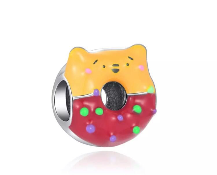 charms do pandora srebro s925 pączek kubuś Puchatek Disney donut