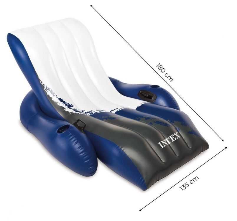 Fotel dmuchany wodny plażowy - materac 2w1 180x135cm