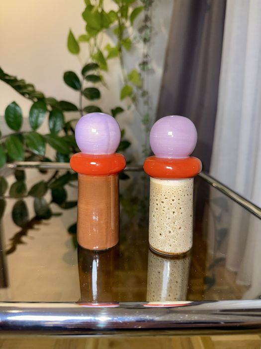 Solniczka i pieprzniczka ceramiczna zestaw kolorowy