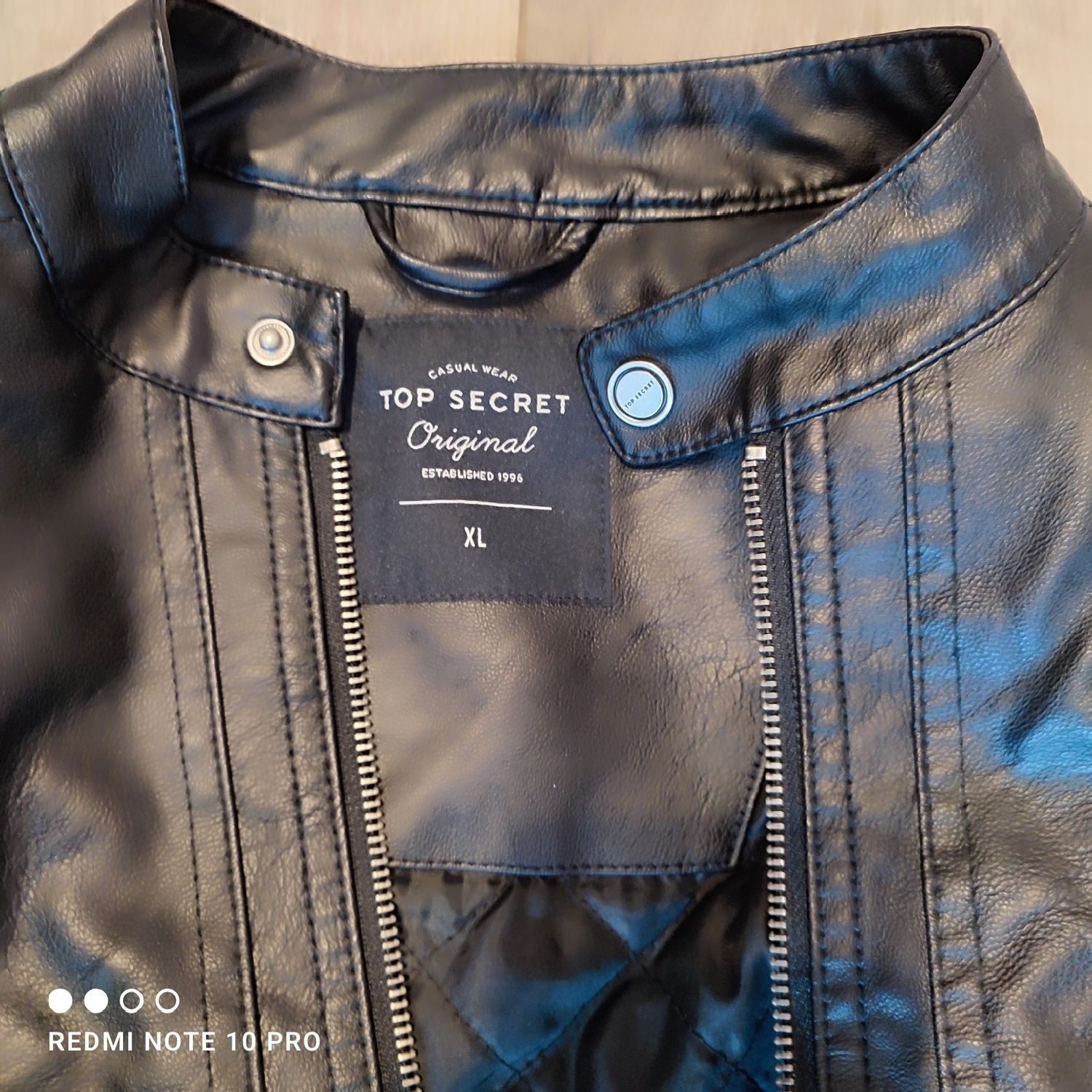 Kurtka  biker z eko skóry Top Secret rozmiar XLt