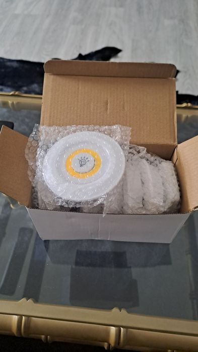 Luzes Led sem fios com comando 6 unidades