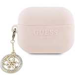 Etui Guess 3D Rubber 4G Diamond Charm na AirPods Pro 2 - różowe
