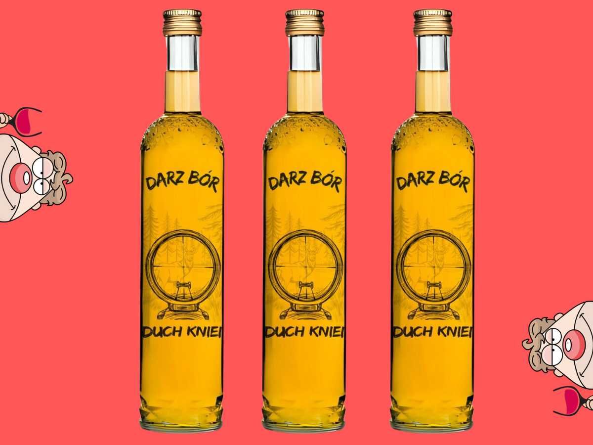 20szt Butelek szklanych NARGIZ 500ml z nadrukiem myśliwskim DARZ BÓR