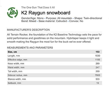 Prancha Snowboard K2 Raygun